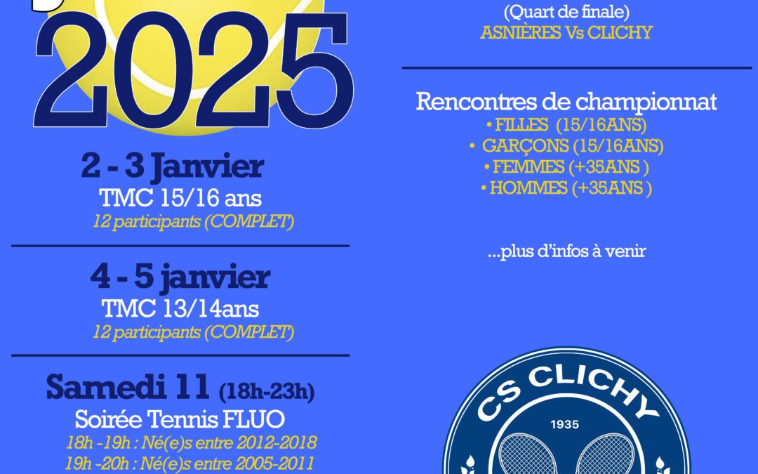 AGENDA JANVIER 2025